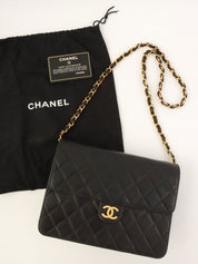 2000年頃製 CCマークプレートチェーンショルダーバッグ ブラック