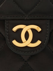 2000年頃製 CCマークプレートチェーンショルダーバッグ ブラック