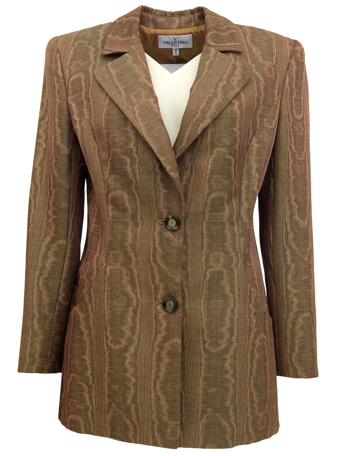 Brown wool design pattern jacket