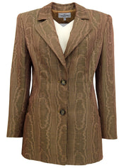Brown wool design pattern jacket