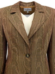 Brown wool design pattern jacket
