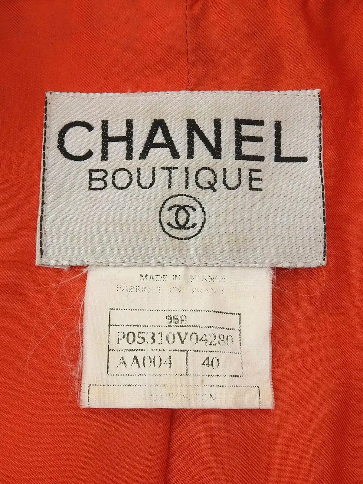 1995 Mohair CC Mark Button Jacket, Red