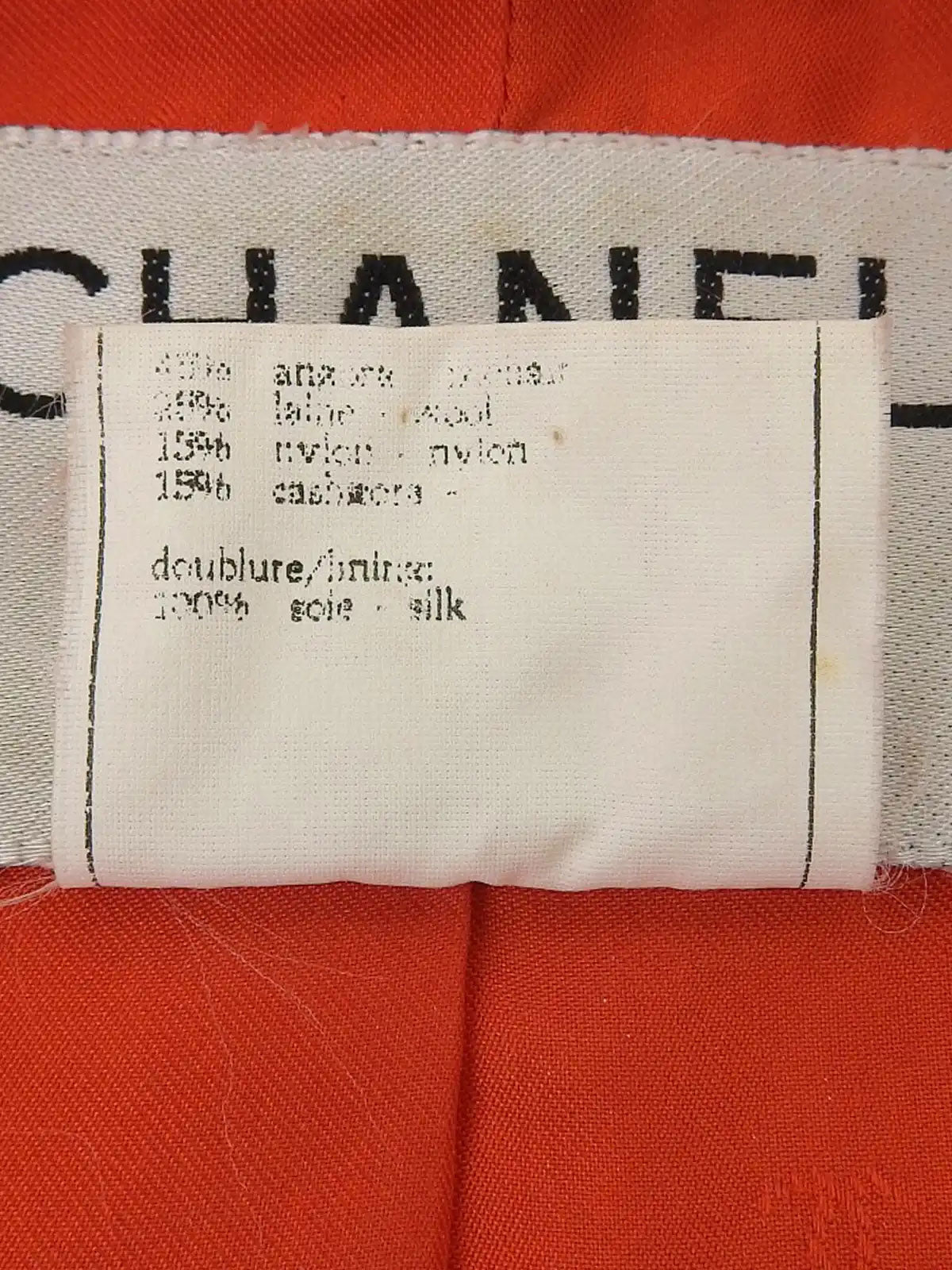 1995 Mohair CC Mark Button Jacket, Red