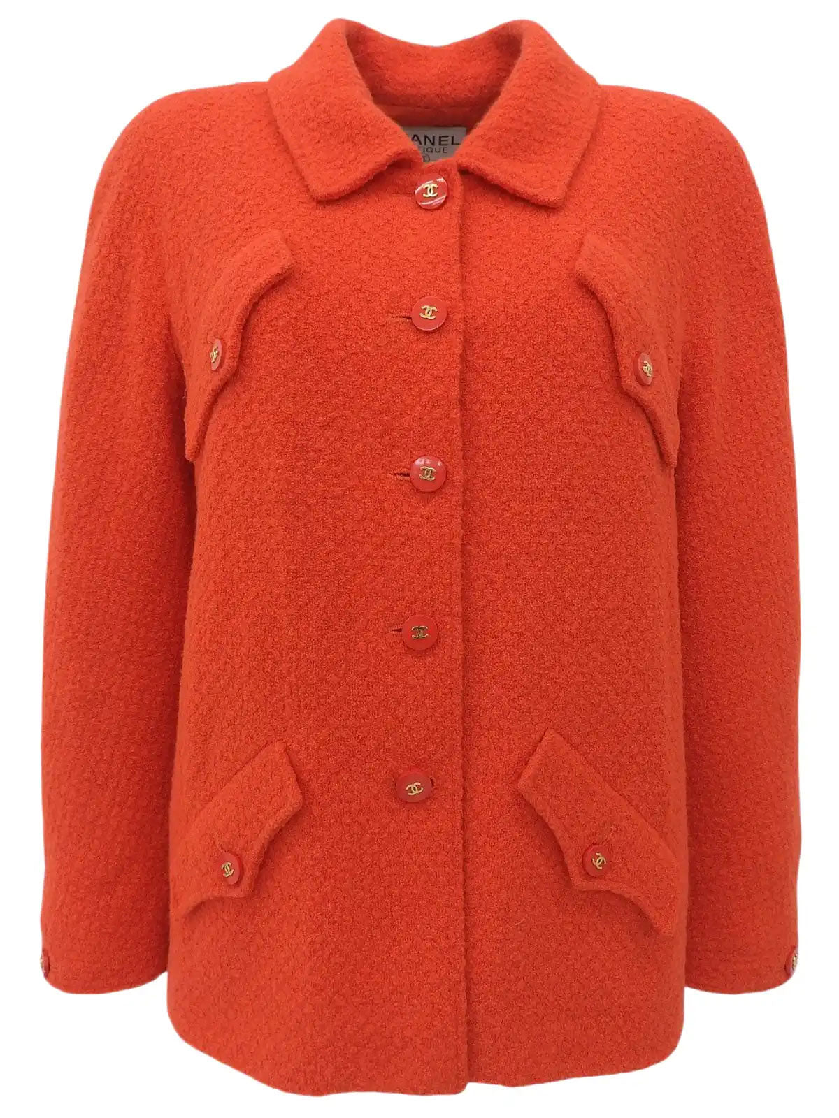 1995 Mohair CC Mark Button Jacket, Red