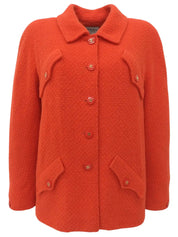 1995 Mohair CC Mark Button Jacket, Red