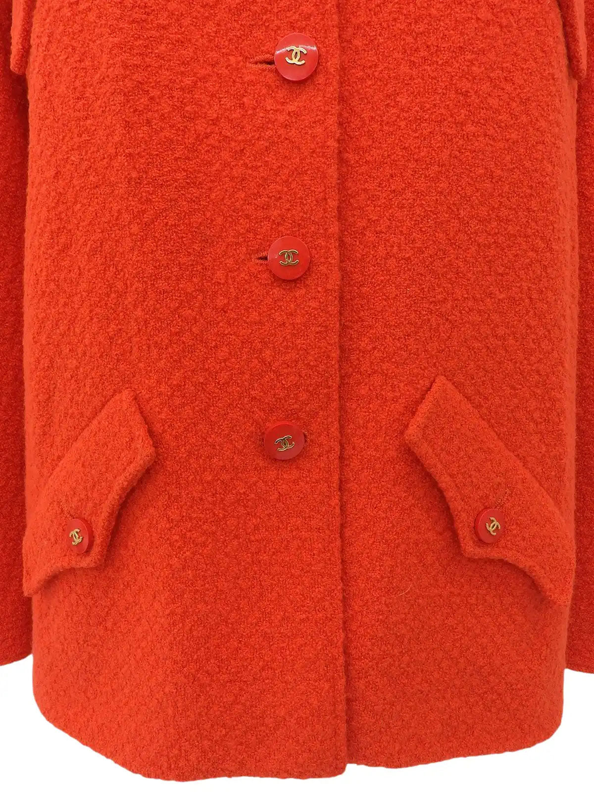 1995 Mohair CC Mark Button Jacket, Red