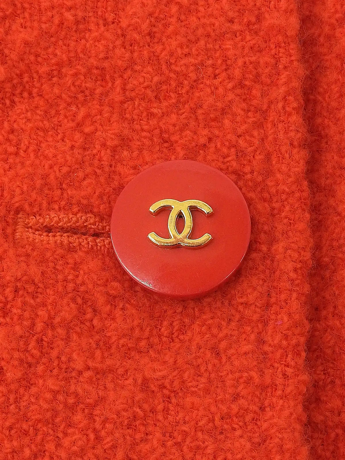 1995 Mohair CC Mark Button Jacket, Red