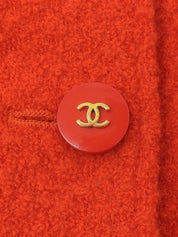 1995 Mohair CC Mark Button Jacket, Red