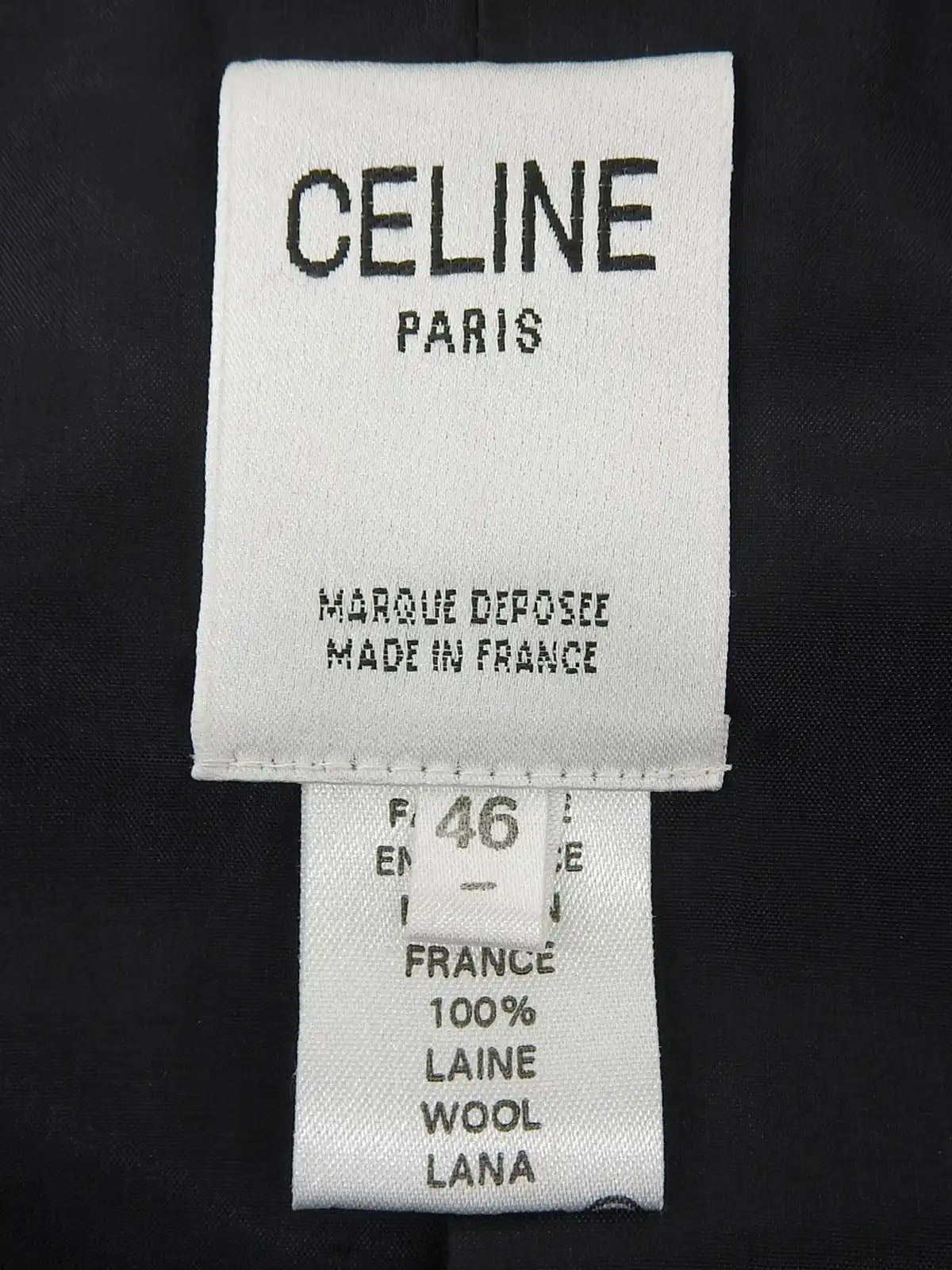 Wool design button collarless jacket in black