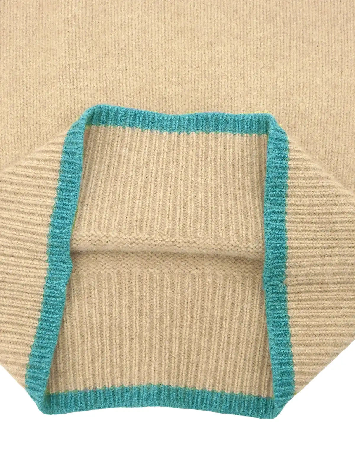 CCマークニットセーター ベージュ/マルチ