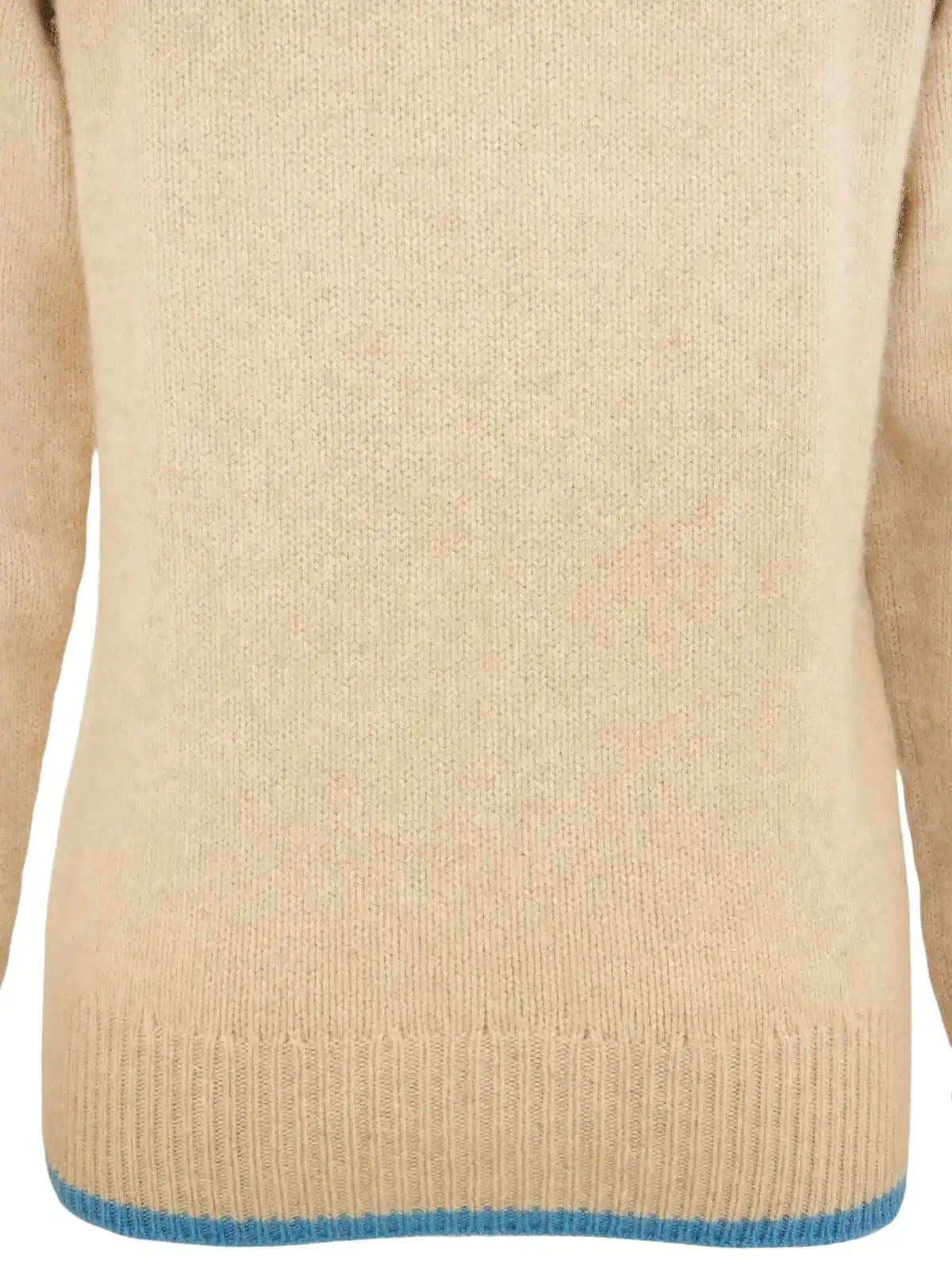 CCマークニットセーター ベージュ/マルチ