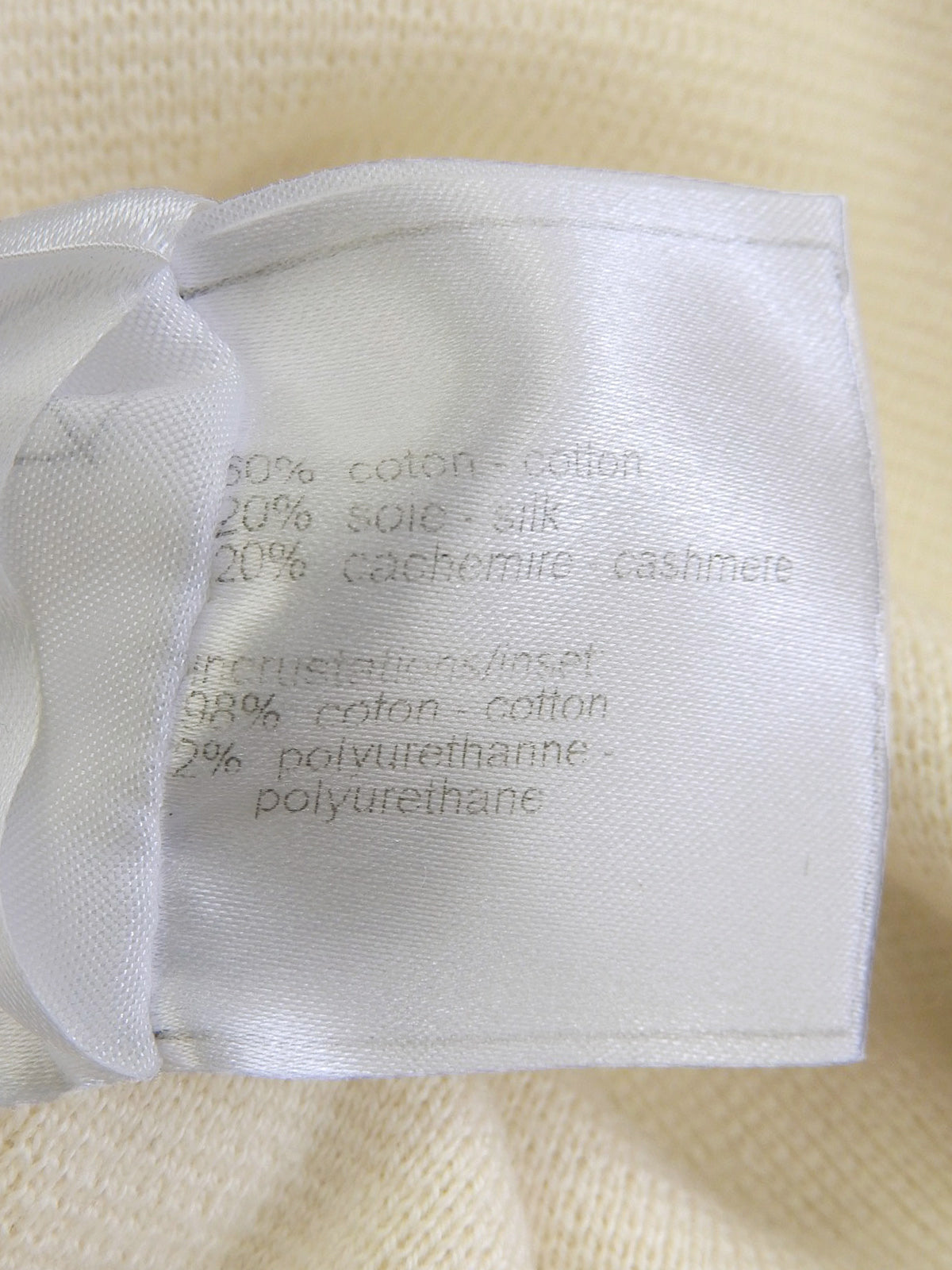 デニムコンビCCマークボタンハーフスリーブワンピース アイボリー/ライトブルー