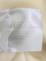 デニムコンビCCマークボタンハーフスリーブワンピース アイボリー/ライトブルー