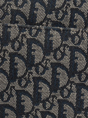 Trotter Pattern Double Saddle Bag Navy