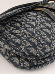 Trotter Pattern Double Saddle Bag Navy