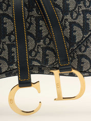 Trotter Pattern Double Saddle Bag Navy