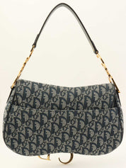 Trotter Pattern Double Saddle Bag Navy