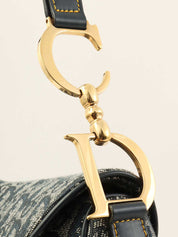 Trotter Pattern Double Saddle Bag Navy