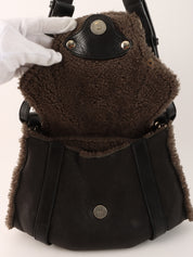 Boa Gancini Buckle Shoulder Bag in Black