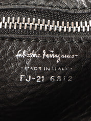 Boa Gancini Buckle Shoulder Bag in Black