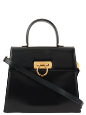 Gancini Plate 2-Way Bag Black