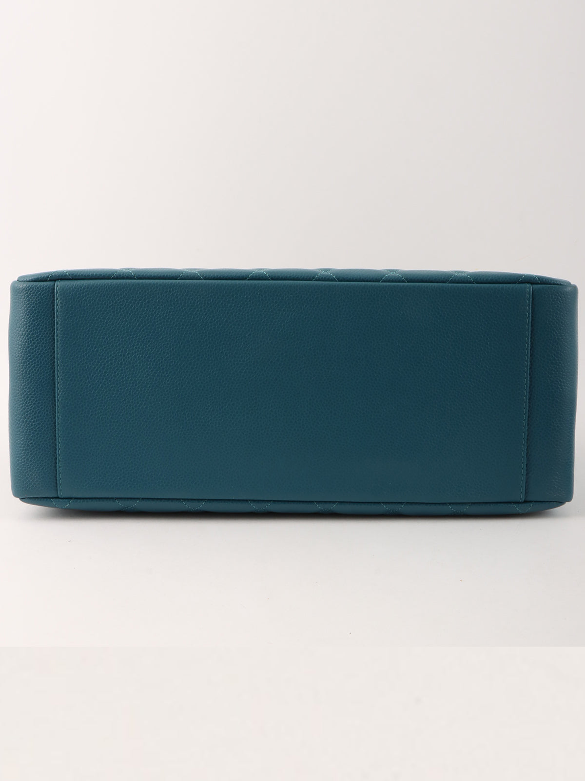 2004年頃製 キャビアスキンCCマークステッチチェーントートバッグ インディゴブルー