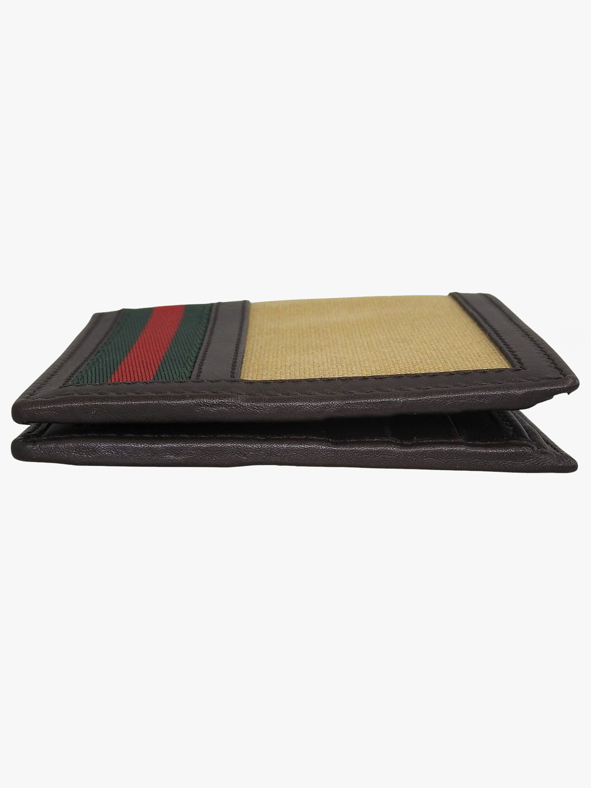 キャンバスシェリーラインウォレット ベージュ/ブラウン/マルチ