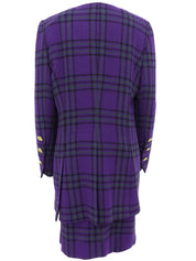 ロゴボタンノーカラーセットアップ　パープル/グリーン