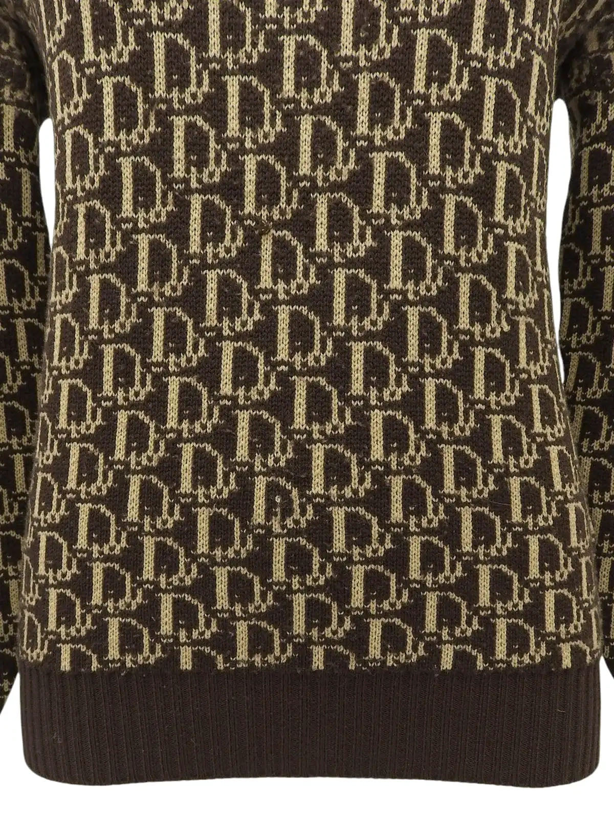 ウールトロッターパターンセーター　ブラウン／ベージュ