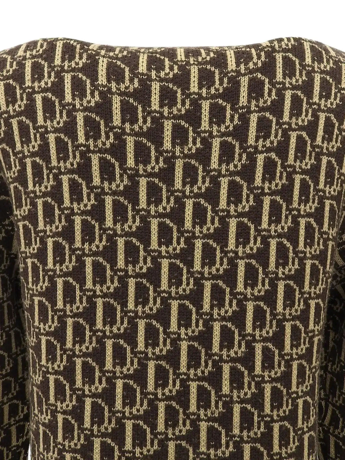 Wool Trotter Pattern Sweater in Brown/Beige