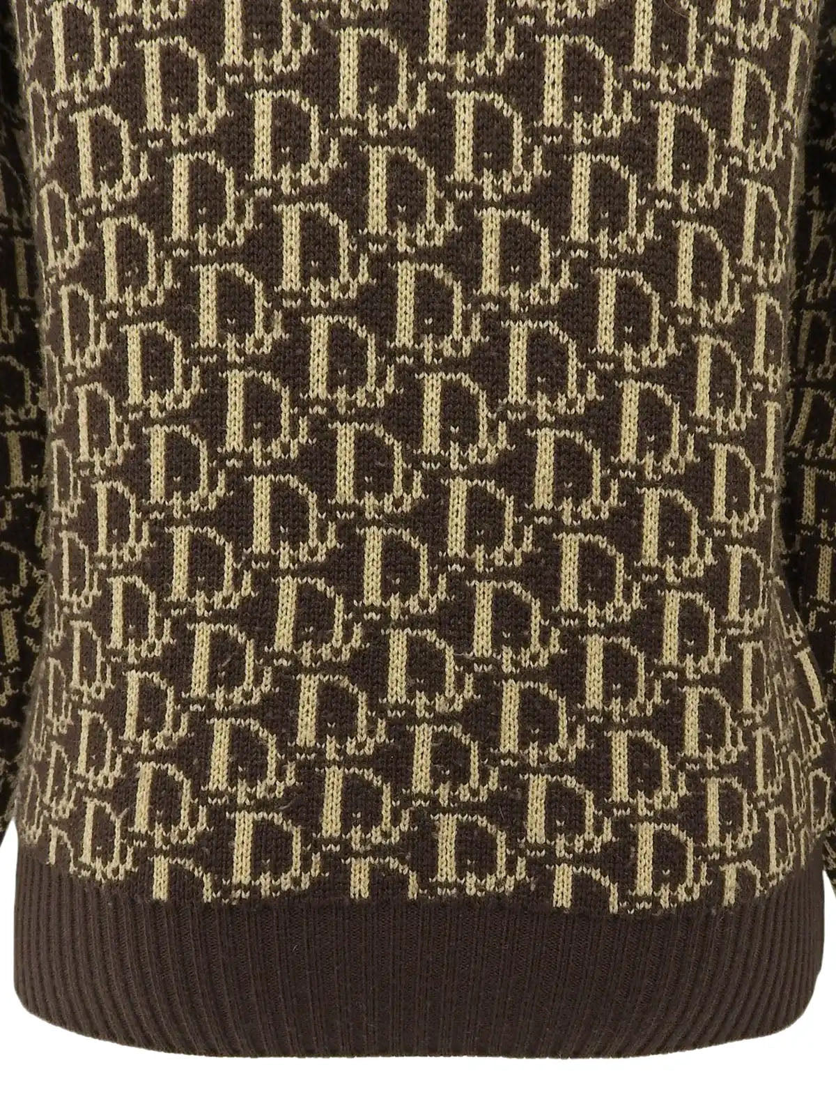 Wool Trotter Pattern Sweater in Brown/Beige