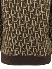 Wool Trotter Pattern Sweater in Brown/Beige