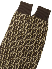 Wool Trotter Pattern Sweater in Brown/Beige
