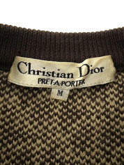 Wool Trotter Pattern Sweater in Brown/Beige