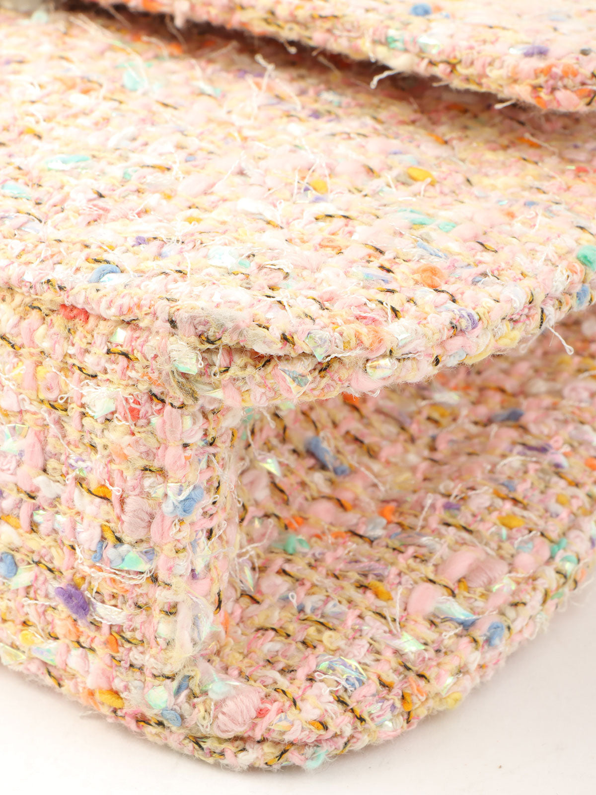 1997年頃製 ツイードCCマークチェーンハンドバッグ ピンク/マルチ