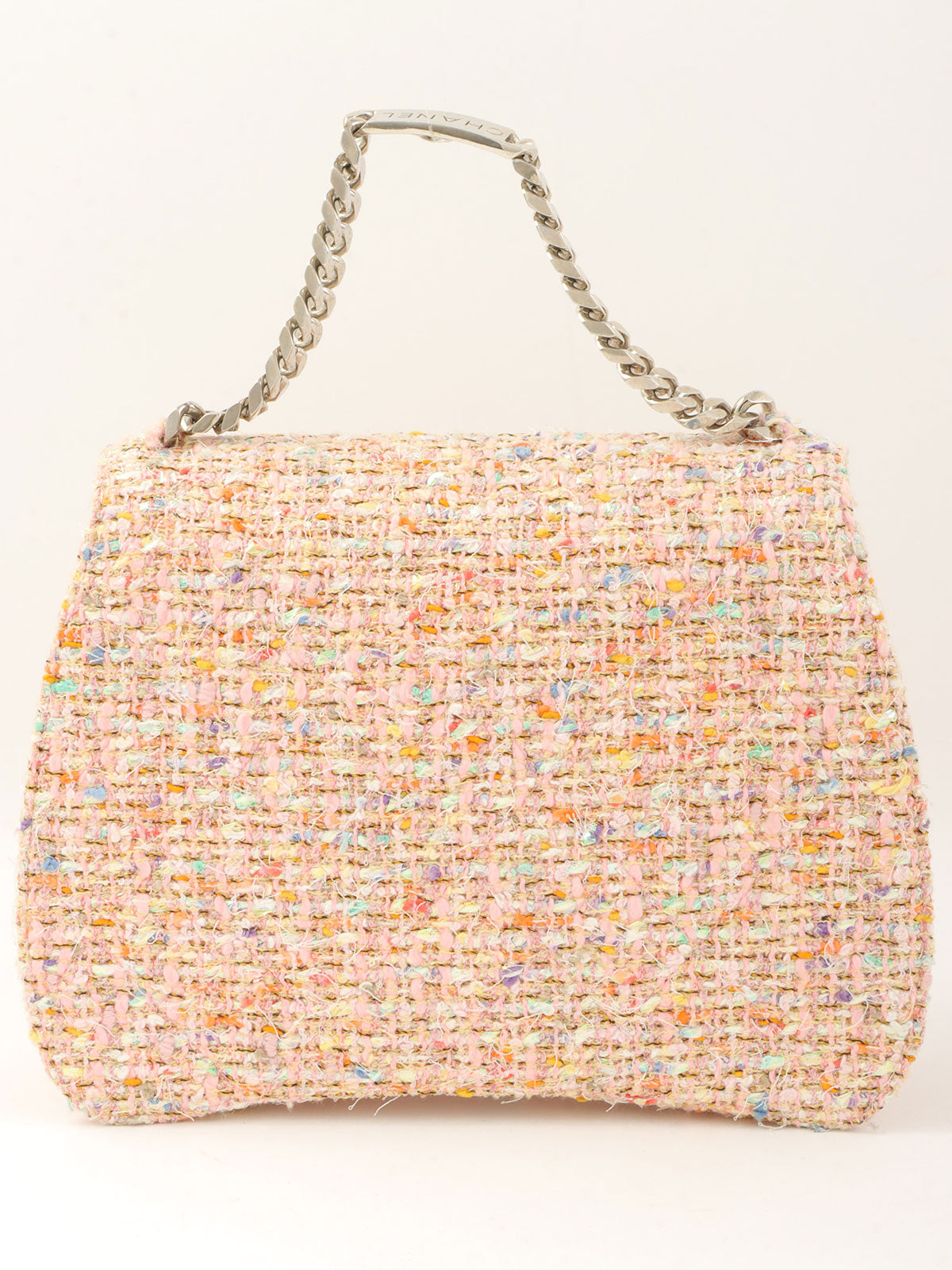 1997年頃製 ツイードCCマークチェーンハンドバッグ ピンク/マルチ