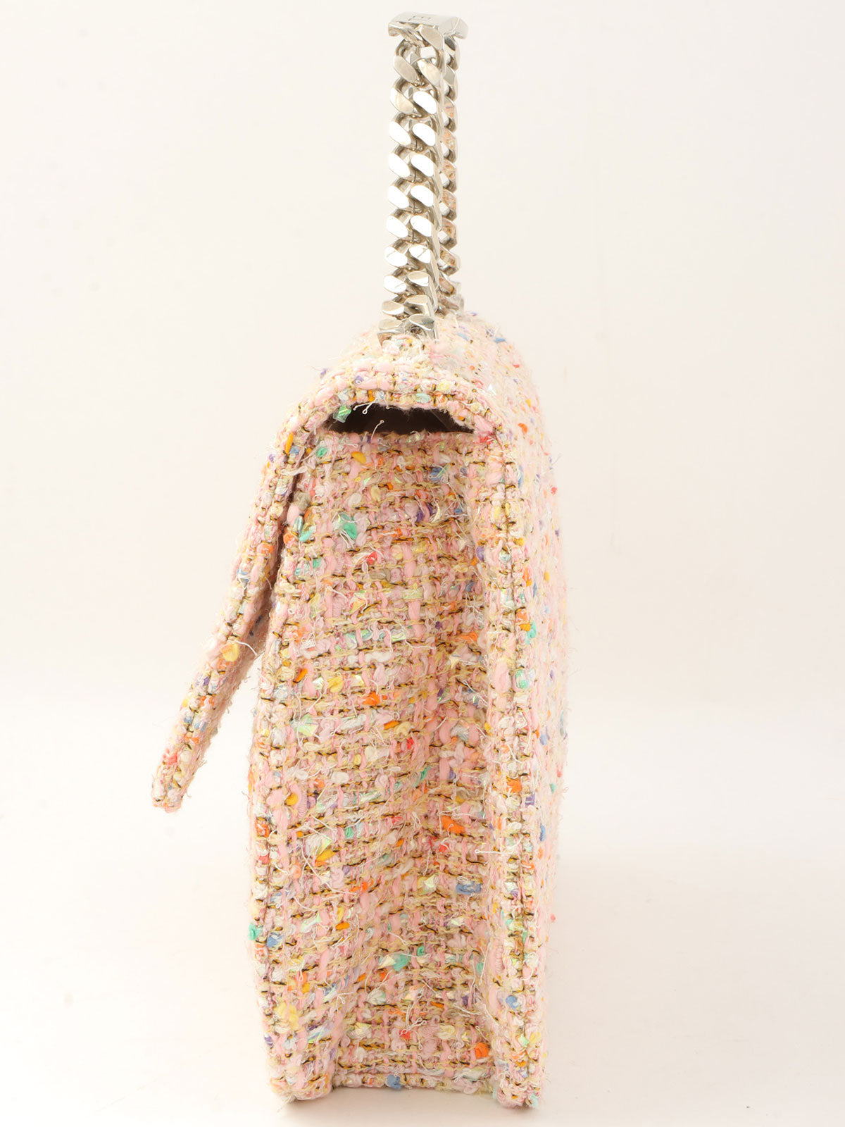 1997年頃製 ツイードCCマークチェーンハンドバッグ ピンク/マルチ