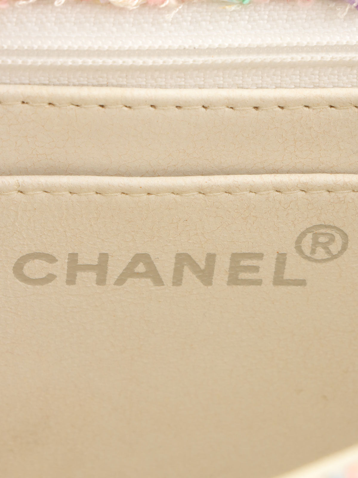 1997年頃製 ツイードCCマークチェーンハンドバッグ ピンク/マルチ