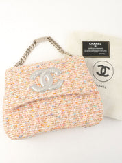 1997年頃製 ツイードCCマークチェーンハンドバッグ ピンク/マルチ