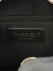 2003 Caviar Skin CC Mark Stitch Mini Boston Bag in Black