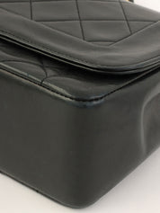 Around 1990 Made Matelasse Stitch CC Turn-lock Chain Shoulder Bag Black