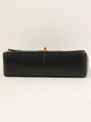 Around 1990 Made Matelasse Stitch CC Turn-lock Chain Shoulder Bag Black