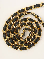 1990年頃製 マトラッセステッチCCターンロックチェーンショルダーバッグ ブラック