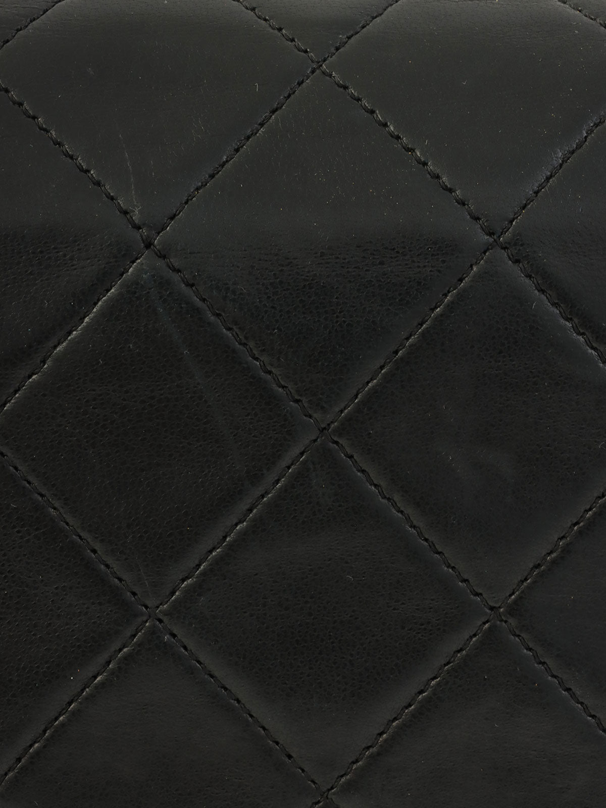 Around 1990 Made Matelasse Stitch CC Turn-lock Chain Shoulder Bag Black