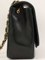 Around 1990 Made Matelasse Stitch CC Turn-lock Chain Shoulder Bag Black
