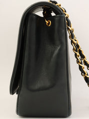 Around 1990 Made Matelasse Stitch CC Turn-lock Chain Shoulder Bag Black