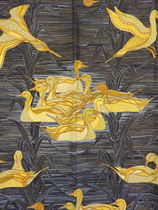 カレ90 La Mareaux Canardsパターンスカーフ ブラック/マルチ