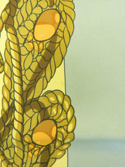 カレ90 Le Timbalierパターンスカーフ イエロー/カーキ/マルチ