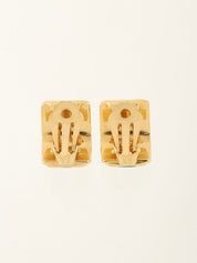 エマイユイヤリング ブラック/ゴールド