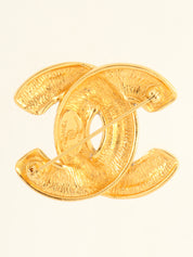 マトラッセステッチCCマークブローチ ゴールド